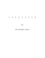 Inception Screenplay Script