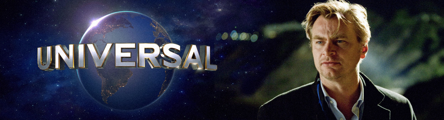 Universal Pictures logo with Christopher Nolan